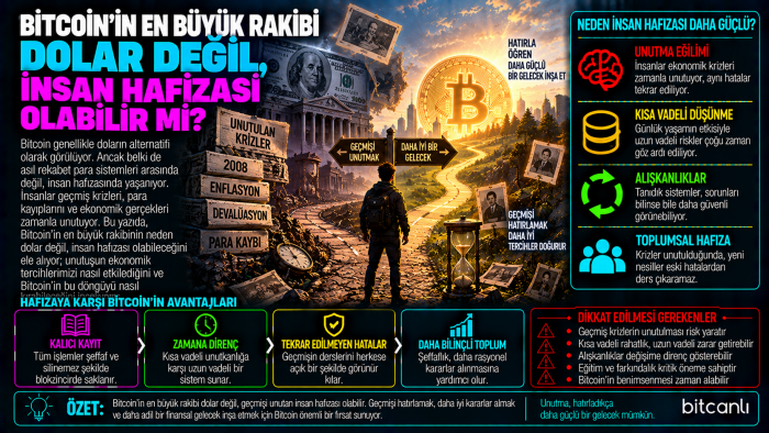 Bitcoin'in En Büyük Rakibi Dolar Değil, İnsan Hafızası Olabilir mi?